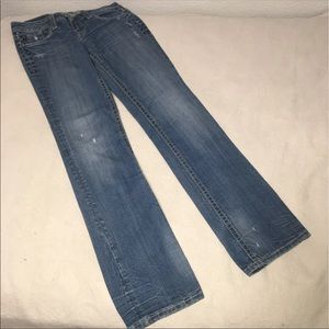 Y2K Mek Denim Azores Jeans Womens Size 27 Distressed Straight Western Country